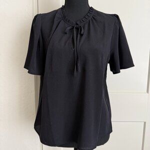 Black Short Sleeve Blouse by Nine West Size PM